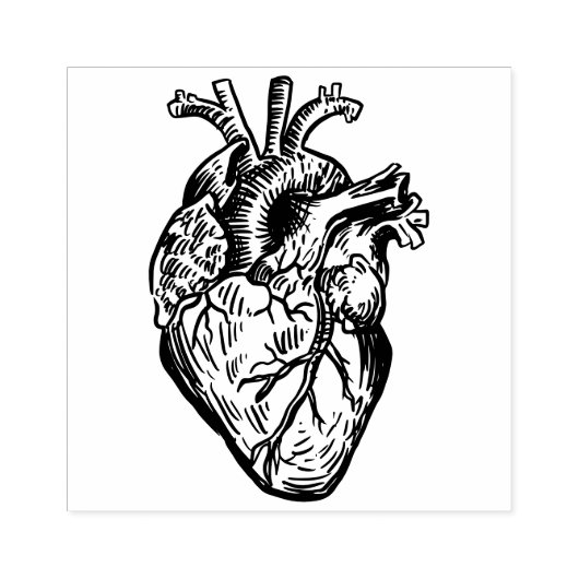 Anatomisch Hart Rubberstempel (Afrduk)