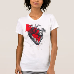 Anatomisch Hart Trash Polka Kunst Dames T-shirt