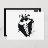 anatomisch hart van caduceus briefkaart (Voorkant / Achterkant)