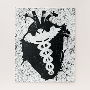 anatomisch hart van caduceus legpuzzel