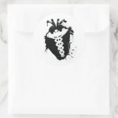 anatomisch hart van caduceus ronde sticker (Tas)
