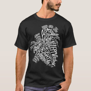 Anatomisch hart - Witte Word - Wolkenlijn T-shirt