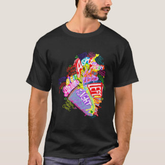 Anatomisch hart Word Art Graffiti T-shirt