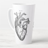 Anatomisch menselijk hart  Kunst met letterlijke M Latte Mok (Linkerhoek)