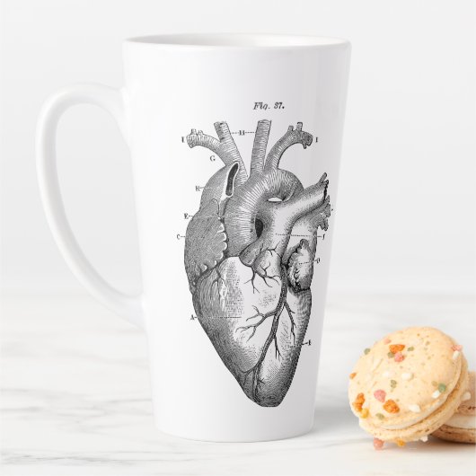 Anatomisch menselijk hart  Kunst met letterlijke M Latte Mok (In situ)