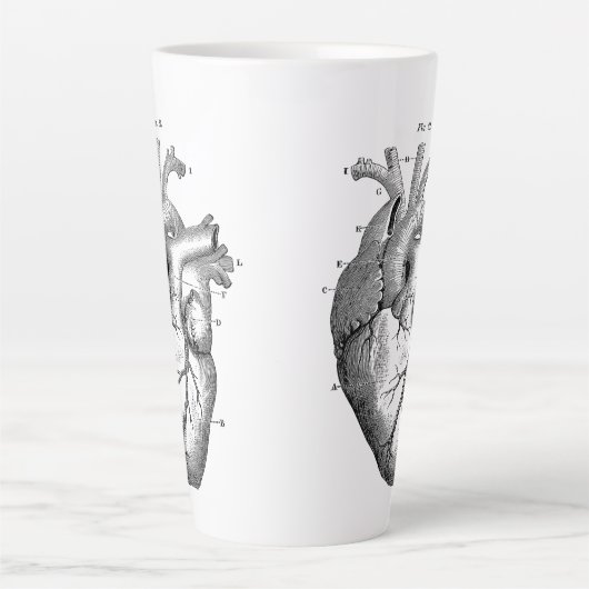 Anatomisch menselijk hart  Kunst met letterlijke M Latte Mok (Voorkant)
