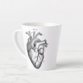 Anatomisch menselijk hart  Kunst met letterlijke M Latte Mok (Linkerhoek)