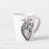 Anatomisch menselijk hart  Kunst met letterlijke M Latte Mok (Rechterhoek)