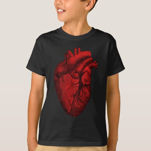 Anatomisch menselijk hart t-shirt (Voorkant)
