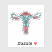 Anatomische baarmoeder, gynaecoloog sticker (Vel)