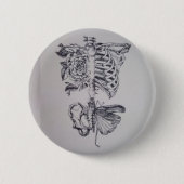  anatomische draai Skelet Ronde Button 5,7 Cm (Voorkant)