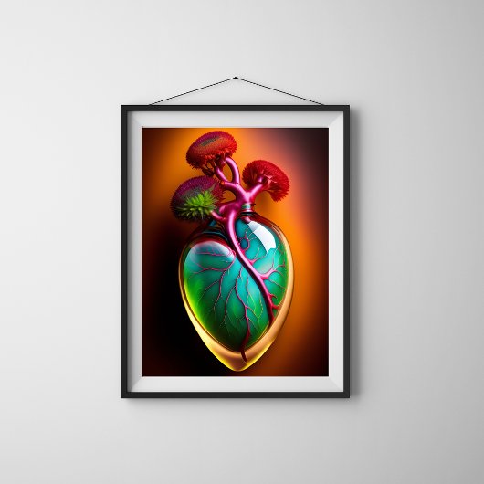 Anatomische Glass Heart Digital Art Poster