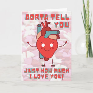 Anatomische hart grappige valentijnskaart kaart