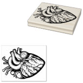 Anatomische hart rubberen stempel (Gestempeld)
