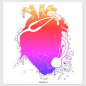 anatomische hartstethoscoop sticker (Vel)
