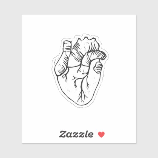 Anatomische hartsticker sticker (Vel)