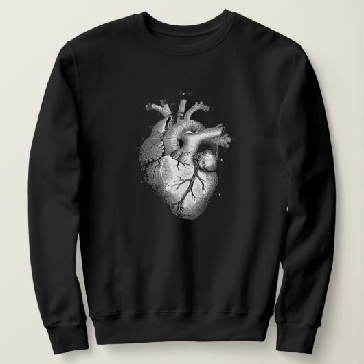  anatomische hartvrouwen Zwarte Sweater (Design voorkant)