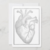 Anatomische heart Gothic Wedding Invitations Kaart (Achterkant)