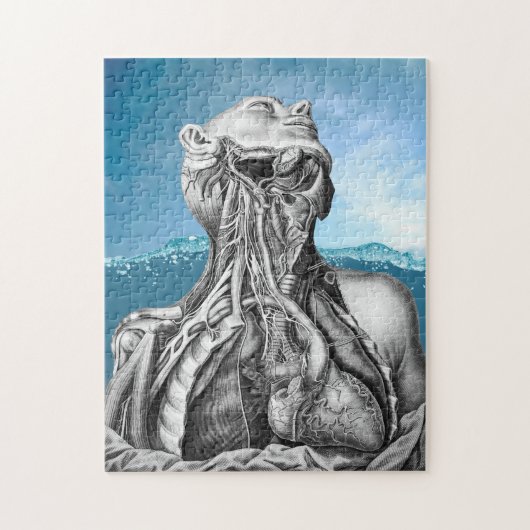 Anatomische illustratie Ocean Surrealisme Legpuzzel (Verticaal)