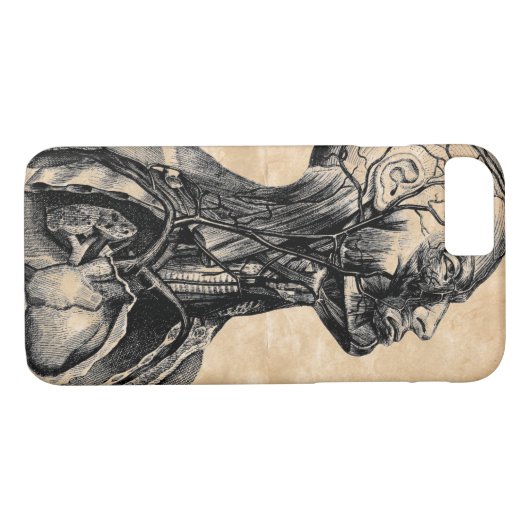  anatomische illustratie van het bovenlichaam Case-Mate iPhone case (Achterkant (Horizontaal))