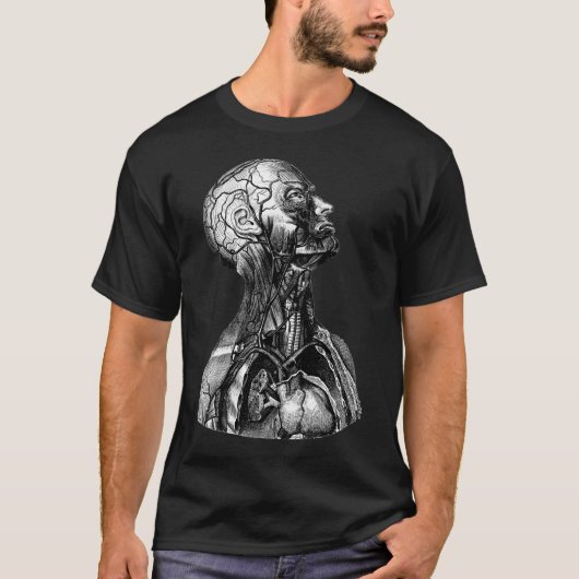  anatomische illustratie van het bovenlichaam t-shirt (Voorkant)