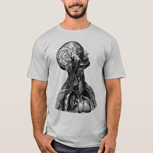 anatomische illustratie van het bovenlichaam t-shirt (Voorkant)