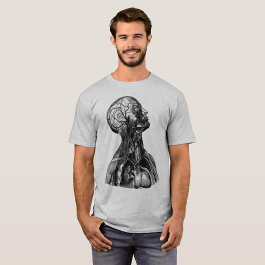  anatomische illustratie van het bovenlichaam t-shirt (Voorkant volledig)