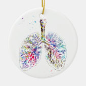 Anatomische longen keramisch ornament (Voorkant)