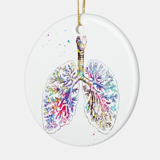 Anatomische longen keramisch ornament (Links)