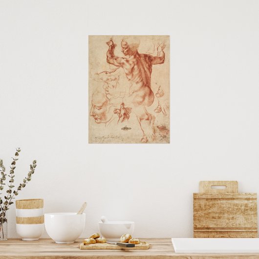  anatomische schets poster (Keuken)