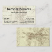 Anatomische schets van de wervelkolom Leonardo da  Visitekaartje (Voorkant / Achterkant)