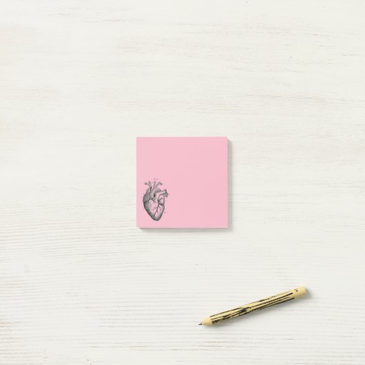  anatomische tekening menselijk hart post-it® notes (Op bureau)