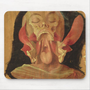 Anatomische tekening van het hoofd muismat