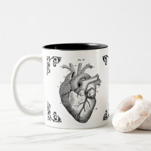 Anatomische Vintage kunst Decoratieve koffie Mok