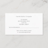 Anatomische wervelkolom Chiropractor benoeming en Visitekaartje (Achterkant)