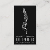 Anatomische wervelkolom Chiropractor Zwart Afspraa Visitekaartje (Voorkant)
