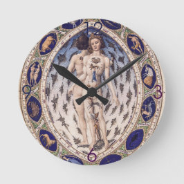 Anatomische Zodiac Man wandklok Ronde Klok