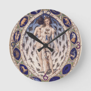 Anatomische Zodiac Man wandklok Ronde Klok