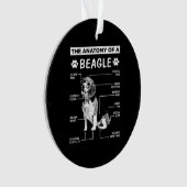 Anatomy Beagle Dog Ornament (voorkant)