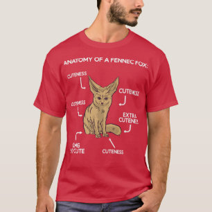 Anatomy Cute Fennec Fo T-shirt