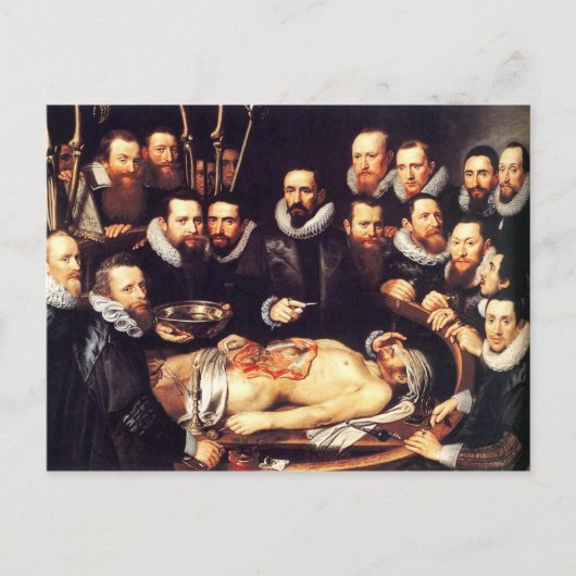 Anatomy Lesson of Dr. Willem van der Meer Briefkaart (Voorkant)