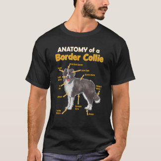 Anatomy of a border collie graphic for him and her t-shirt