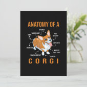 Anatomy of a Corgi Funny Dog Save The Date (Staand voorkant)