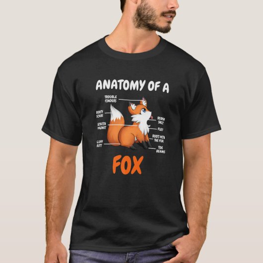 Anatomy Of a Fox animal Sweet carnivore Fox T-shirt (Voorkant)