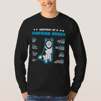 Anatomy of A Husky Siberian Dog Owner T-shirt