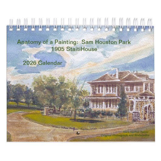 Anatomy of a Painting: Sam Houston Park 1905 Home Kalender (Hoes)