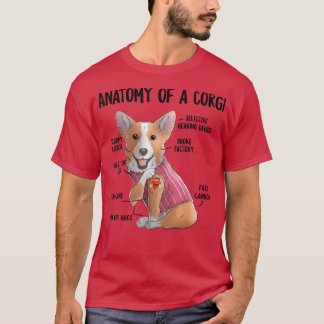 Anatomy of A Pembroke Welsh Corgi Funny Dog Owner T-shirt