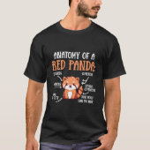 Anatomy Of A Red Panda Science Zoologist Panda T-shirt (Voorkant)