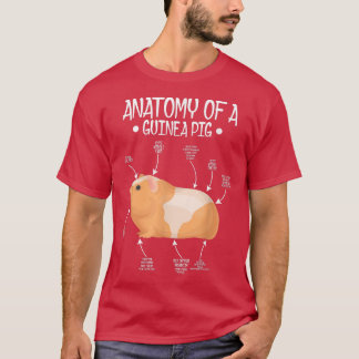 Anatomy of Guinea Pigs Pig Funny Cute Pet  T-shirt