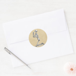 Anatomy Skeleton Illustratie Ronde Sticker